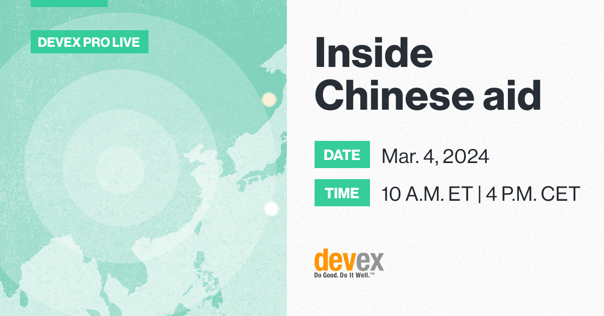 Devex Pro Live: Inside Chinese aid