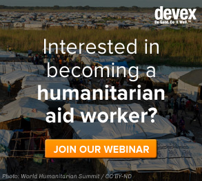 Becoming a humanitarian aid professional webinar