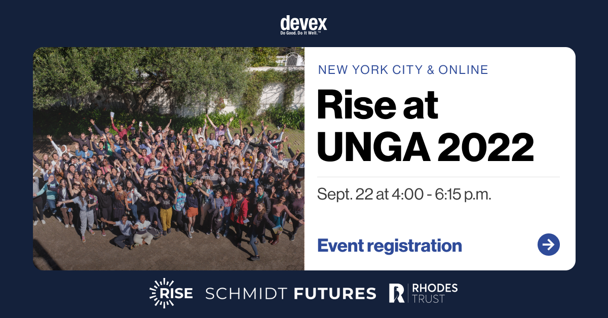 Rise at UNGA 2022 Global Winners Event