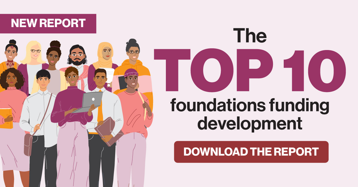 The top ten foundations funding development
