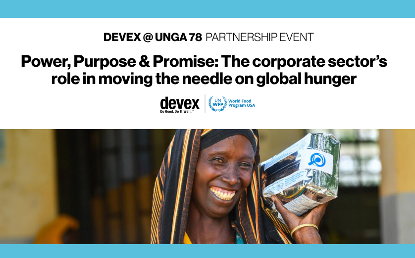 Power, Purpose & Promise: The corporate sector’s role in moving the needle on global hunger