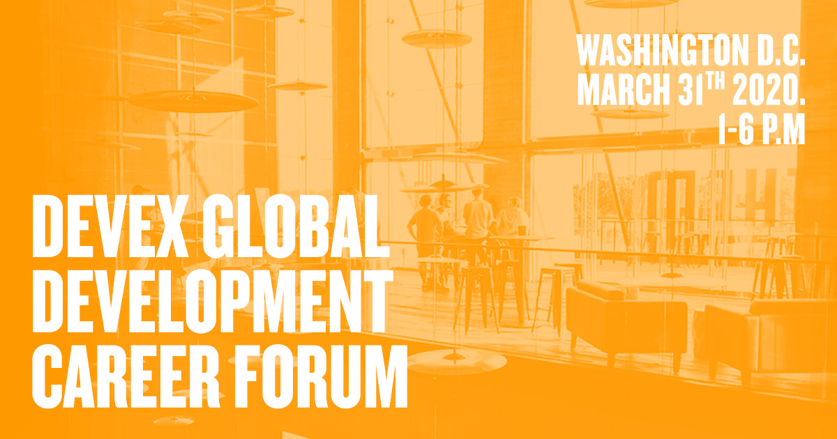 Devex Global Development Career Forum 2020 Exhibit