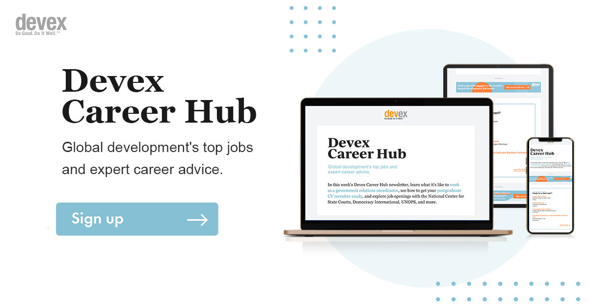 Devex Career Hub Newsletters Devex